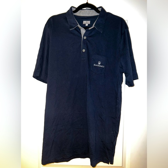 3XL Maserati Navy Blue Polo (fits large) - Picture 1 of 5